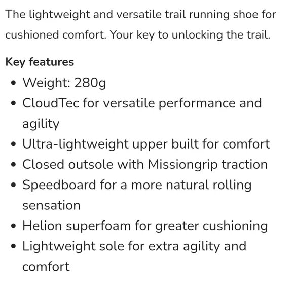 On Running Cloudvista Cloud Athletic All Terrain Mix Shoe White Blue Men 9.5 - Picture 14 of 16